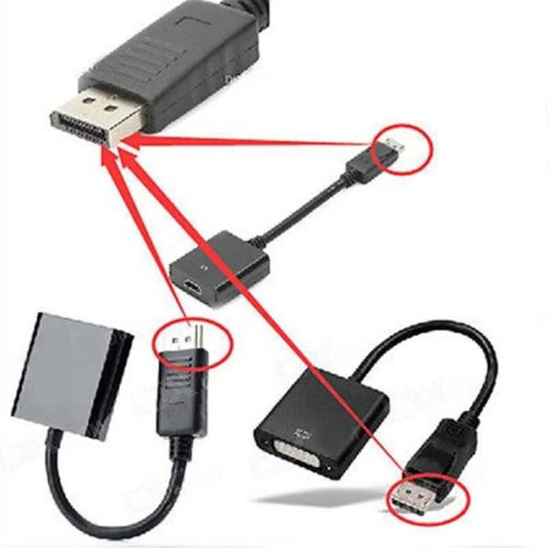 1 шт. порт дисплея DP папа к VGA DVI HDMI Женский конвертер адаптер Дисплей кабель для ПК