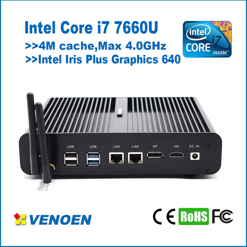 

2 COM Win10 Core i5 i3 Industrial PC Dual Intel NUC Fanless minipc core i7 7660U Graphics 640 Gaming Computer HDMI DP HD 4K HTPC