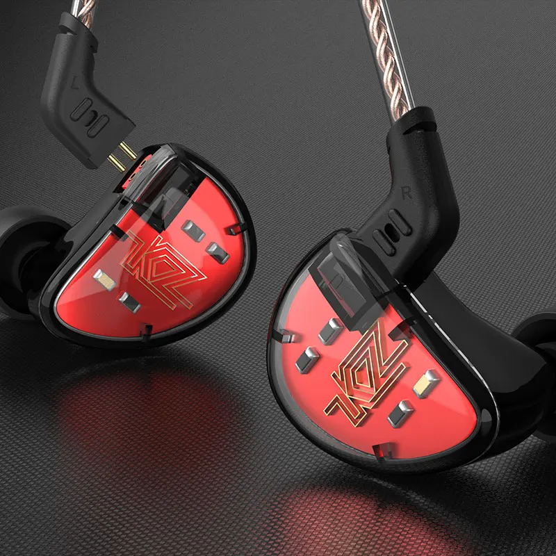 KZ AS10 auriculares 5 armadura equilibrada conductor en la oreja de alta fidelidad bajo Monitor auricular auriculares con 2pin Cable KZ ZS10 KZ BA10 - 6