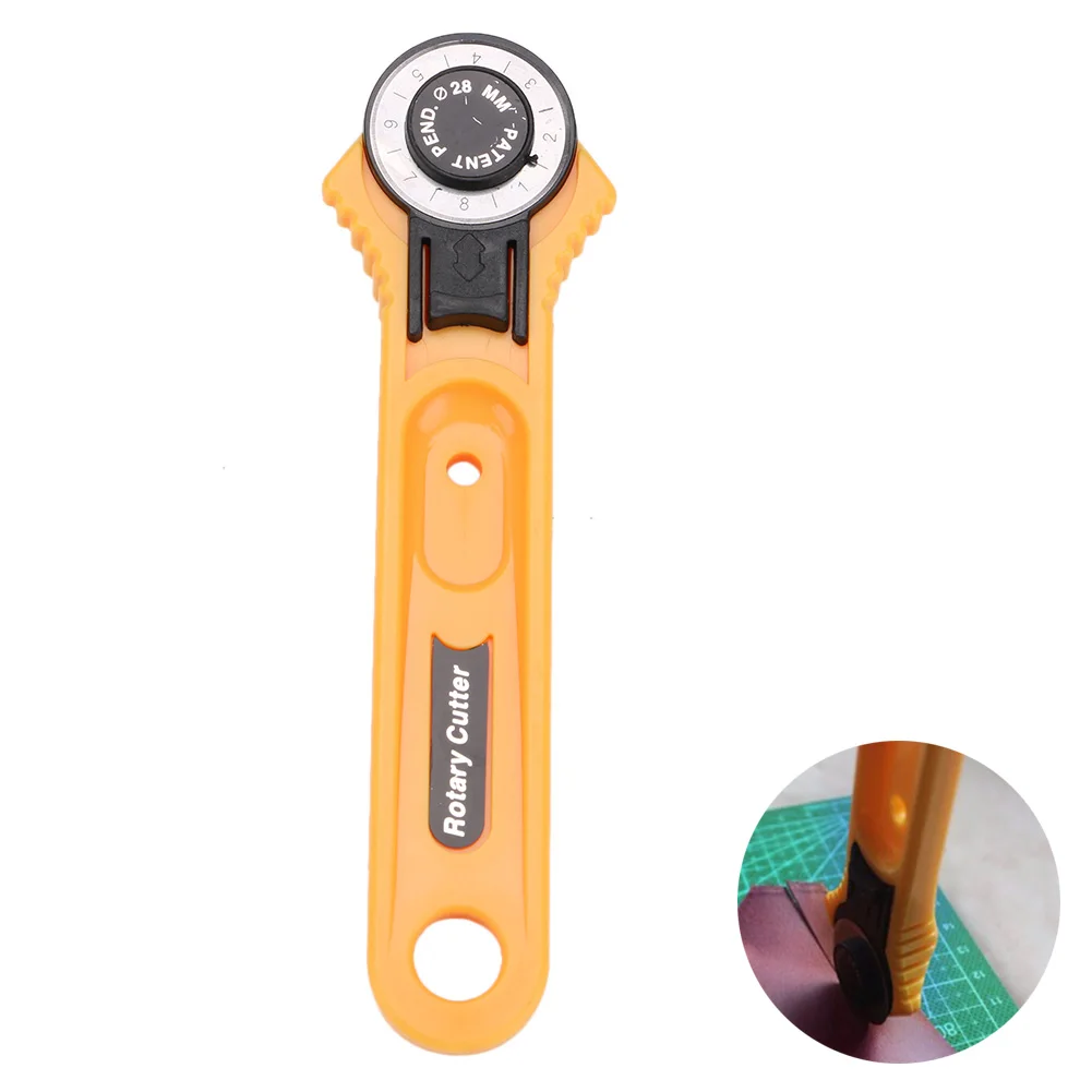 

28mm Circular Rotary Cutter Knife Safety Blade Patchwork Piecing Sewing Quilting Fabric Cutting Leather Craft Tool