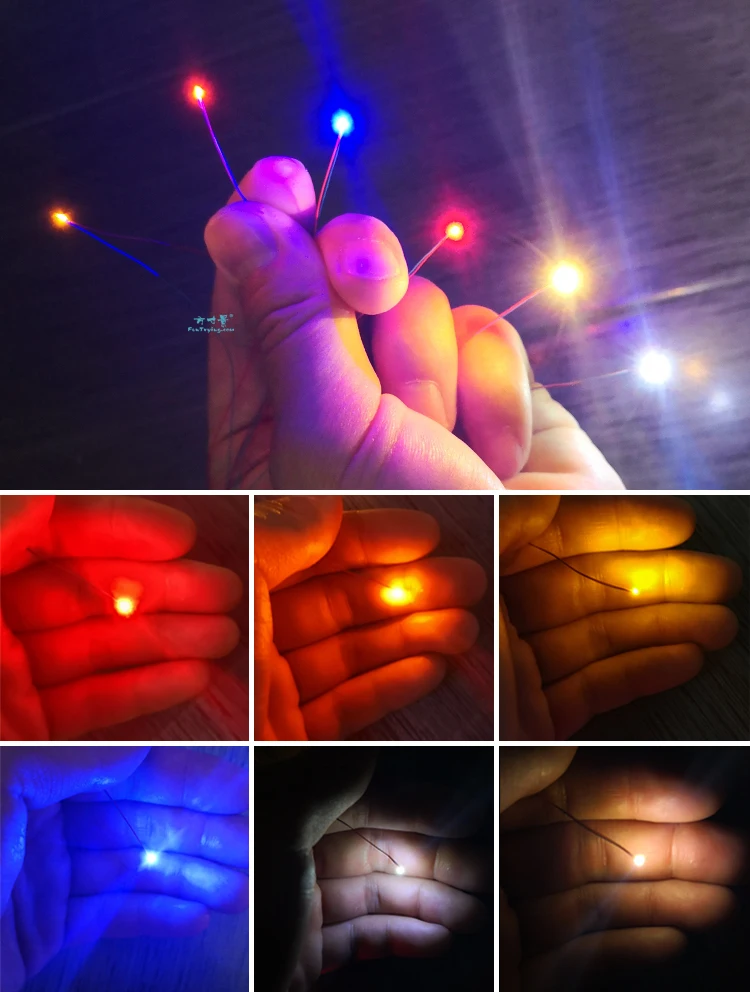 Pre wired 3V 0402 SMD LED Red 30cm wires pre soldered hobby model kit railway railroad 5