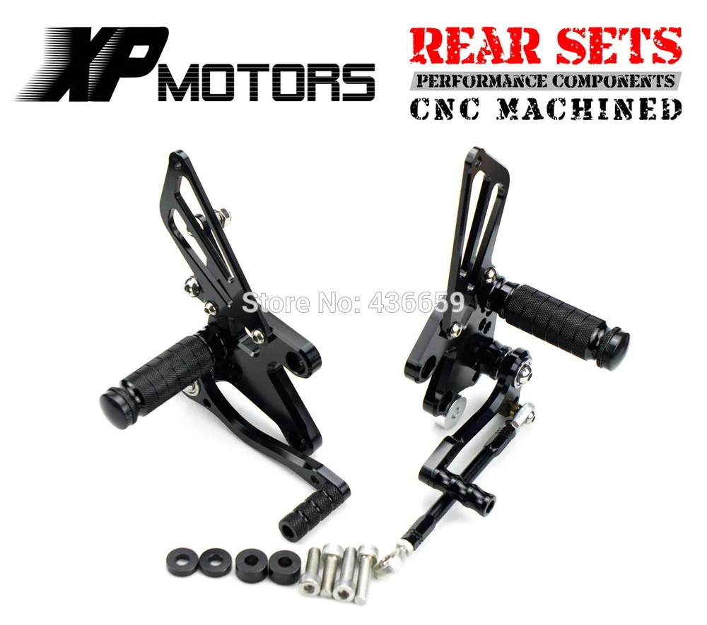 

Race CNC Adjustable Foot Pegs Rear Sets For Kawasaki Ninja 250R EX250 2008 2009 2010 2011 2012 2013 Black