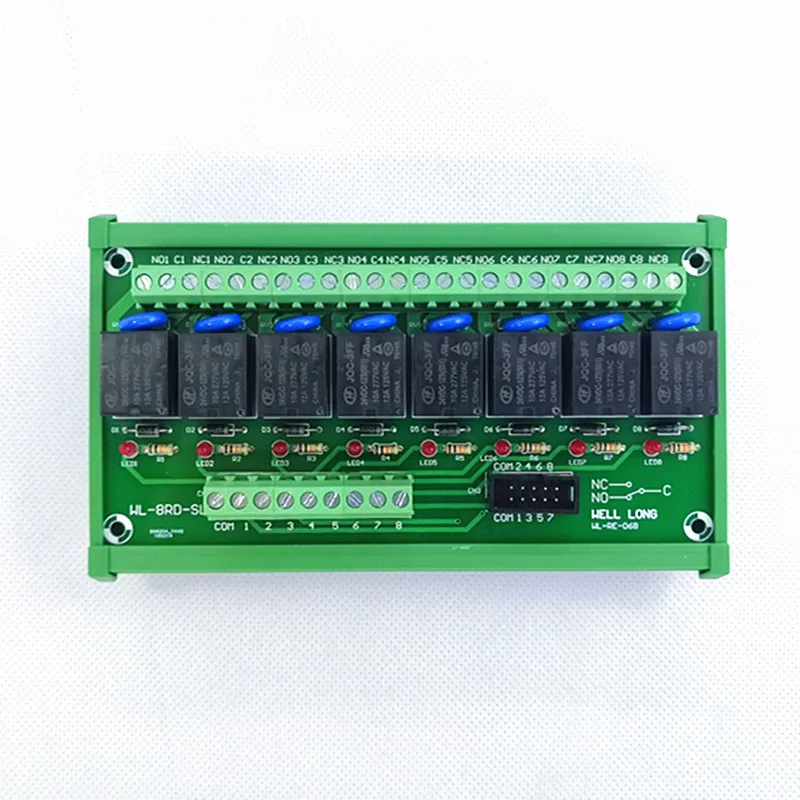 Din рейку 8 канальный тип NPN 48V 15A Модуль интерфейса реле питания HF JQC 3FF 1ZS.|Реле| |
