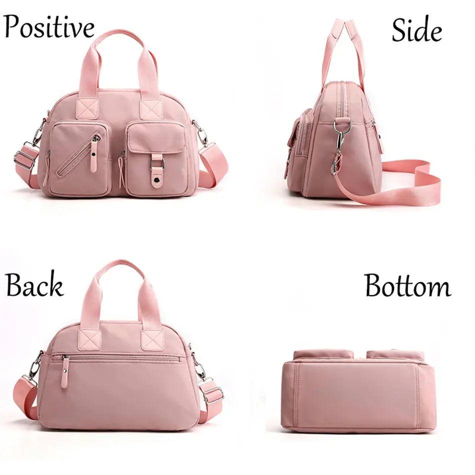 Multi-pocket Tote luxury handbags nylon cloth women bags designer sac main femme crossbody bags for women Pink bag over shoulder