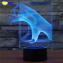 FUMAT 3D Lamp Dragon Claw Night Light Bedside Lights Table Lampara With Changeable Cool Claw Night Light Xmas Gift lamparas
