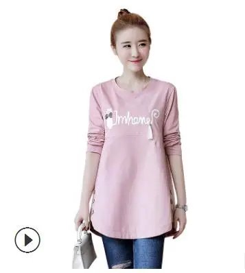 

Fashion Maternity Clothes 2018 Spring Autumn Long Sleeve Breastfeeding Clothes Large Size T-shirts for Pregnant Women DX5391