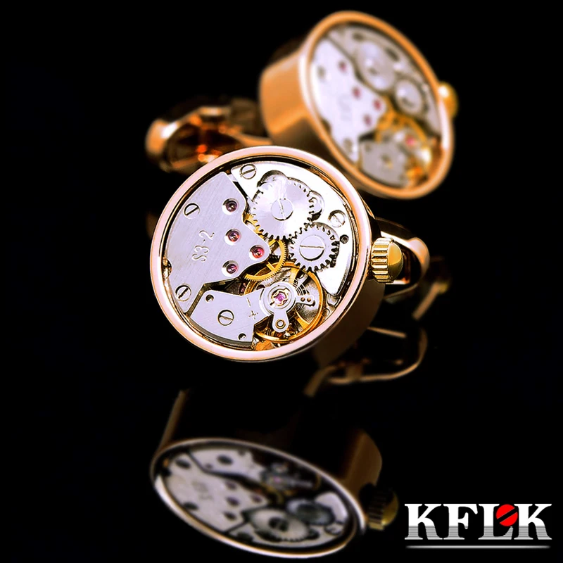 KFLK запонки фирменные мужские часы Механические Запонки из нержавеющей стали с