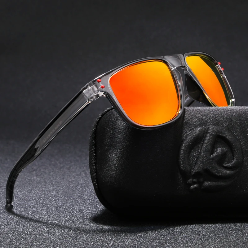 KDEAM прочные легкие поляризованные солнцезащитные очки универсальный размер солнцезащитные очки мужские покрытие линзы минимизируют блики жесткий чехол в комплекте