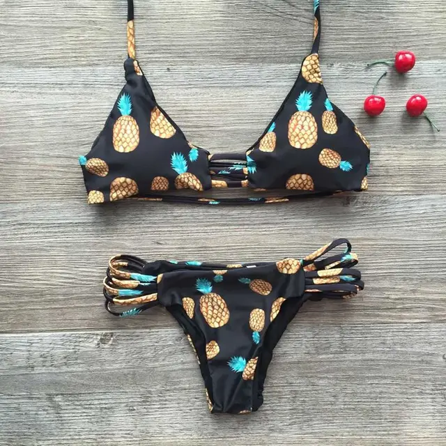 Comprar Nueva playa print traje de baño mujer bikinis vendaje de las mujeres