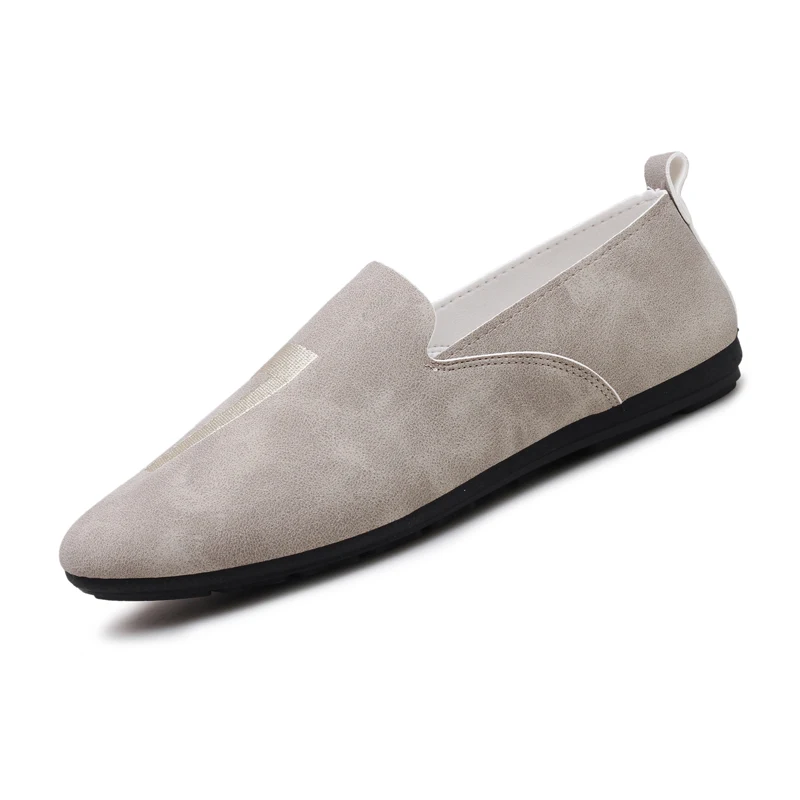 

Beige Color Cow Leather Man Casual Shoes Men Boat Shoes Light Simple Style De Hombre Chaussure Soild Leather Casual Men Shoes
