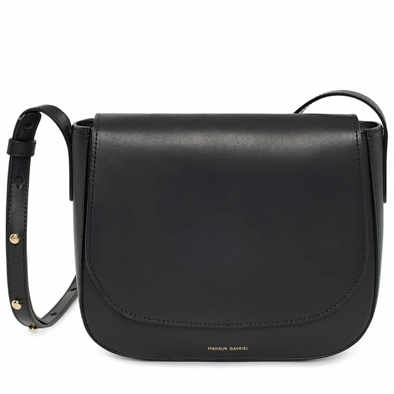 

Mansur Gavriel brand genuine leather small crossbody bags for women saddle girls messenger bag frauen designer shoulder handbags