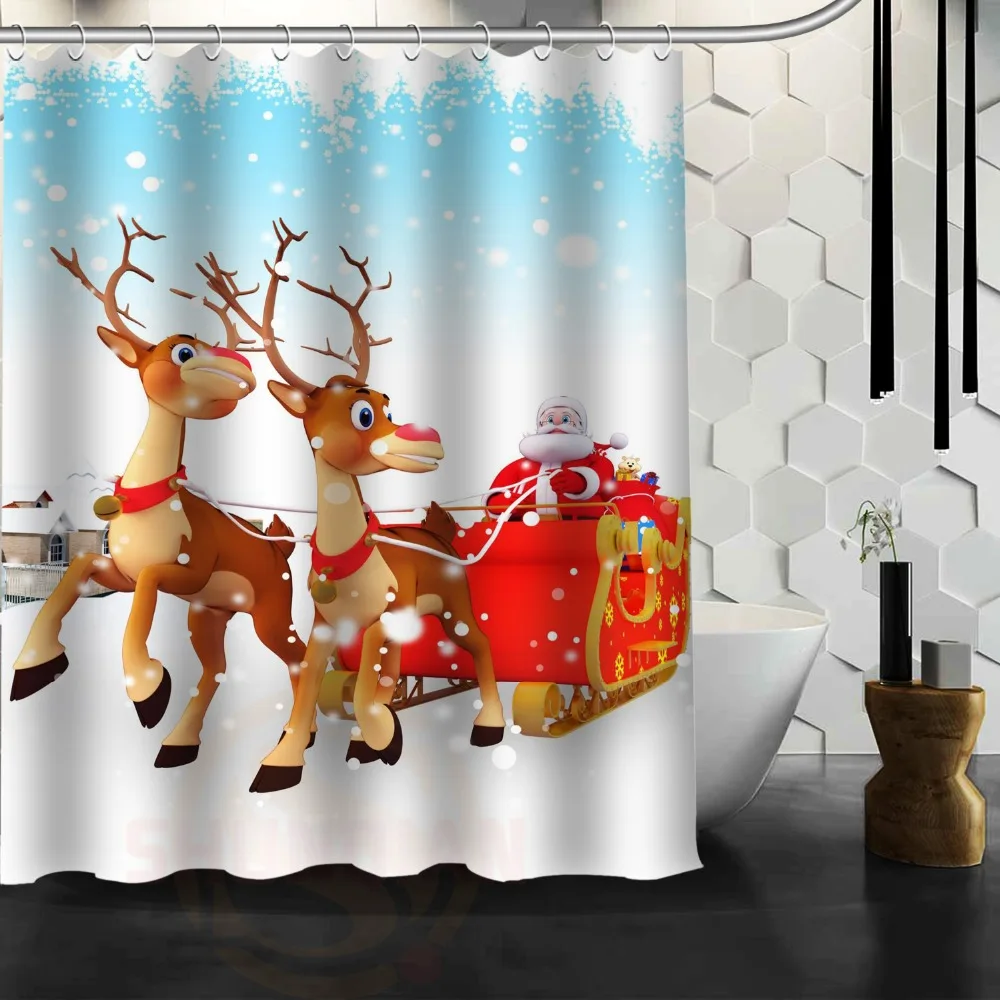 shower curtain christmas design