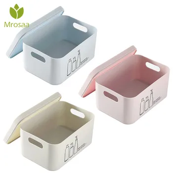 

Plastic Frosted Desktop Makeup Organizer Make Up Brush Storage box Drawer Cosmetics skin care case Stationery Holder with lid