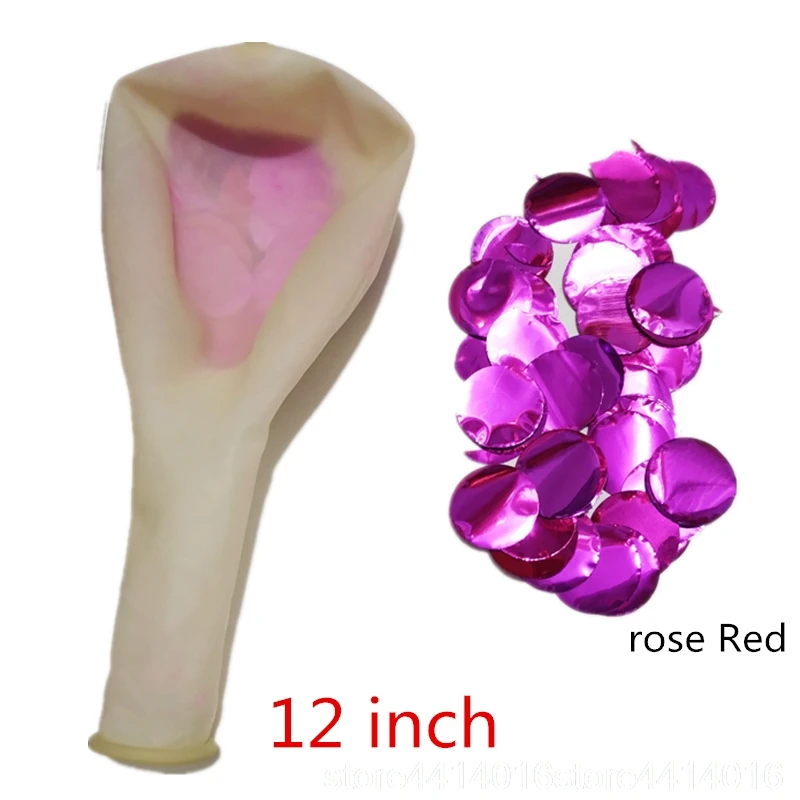 Rose red 10 шт. 12 дюймов воздушный шар "Конфетти" Надувное свадебное украшение для детей на день рождения поставки воздушный шар игрушки 66 - Цвет: Rose red