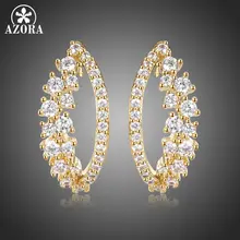 AZORA/Лидер продаж, трендовые серьги-гвоздики в виде глаз для женщин и девочек, свадебные повседневные серьги с блестящим AAA+ кубическим цирконием, модные ювелирные изделия TE0389