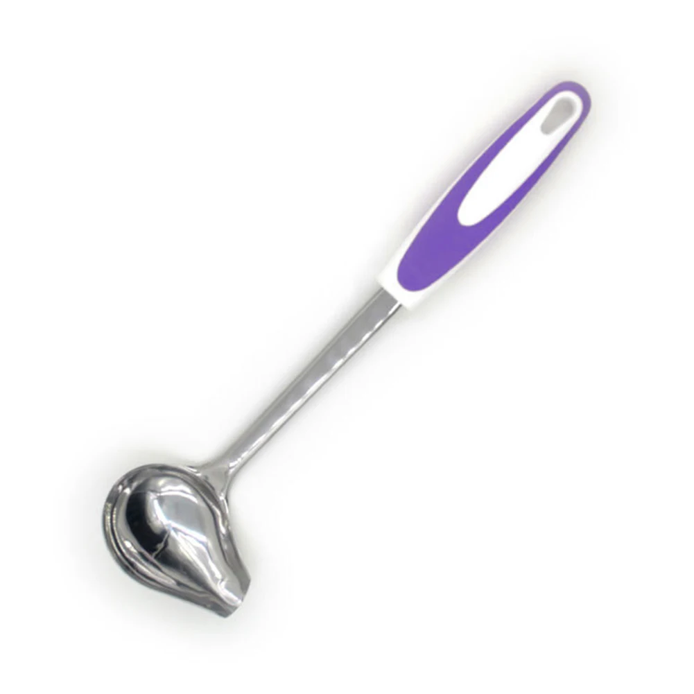 

Drizzling Non Slip Kitchen Porridge Tools Serving Pouring Cooking Good Grip Long Handle Stainless Steel Sauce Spoon Spout Shape