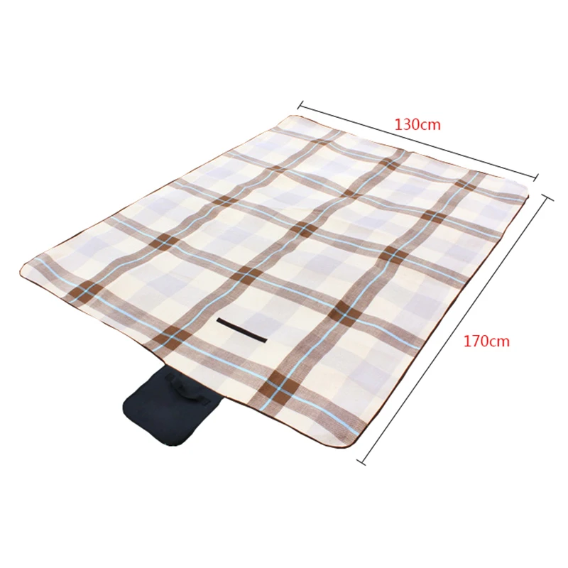 1x170*130 سنتيمتر الكشمير نزهة حصيرة للماء طوي الألومنيوم فيلم خيمة سادة النوم في شاطئ التخييم حصيرة بطانية وسادة