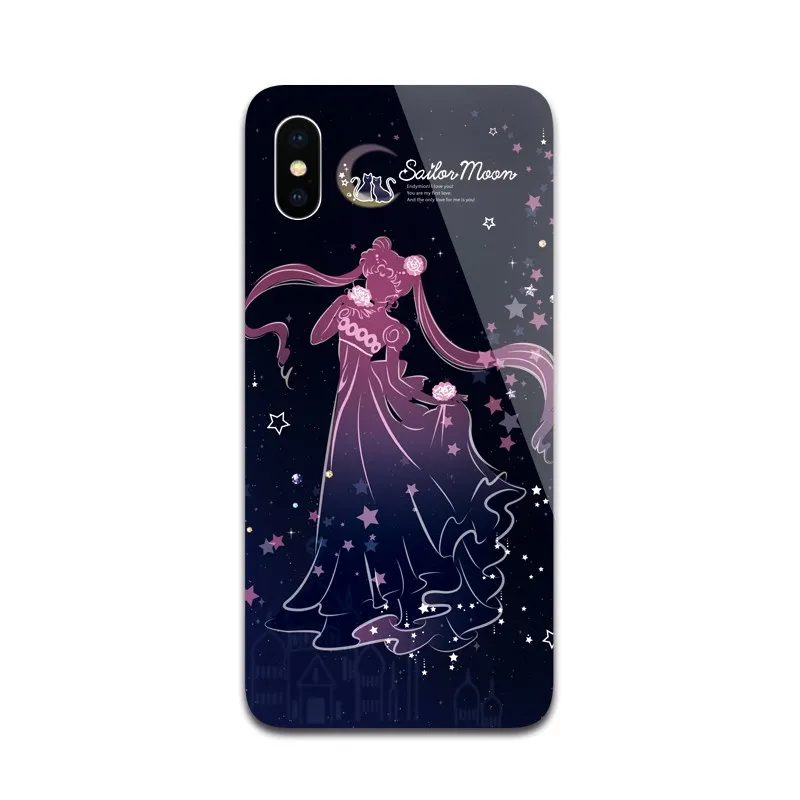 Аниме Сейлор Мун Кристалл Tsukino Усаги мультфильм Kawaii милый кот Луна Чехол iPhone Samsung