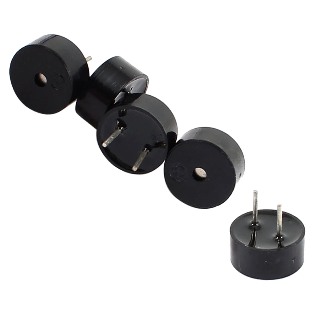 

5 pcs Continuous Electronic Buzzer 2 Pins DC 3/ 5V - 9 x 4.2 mm - Black