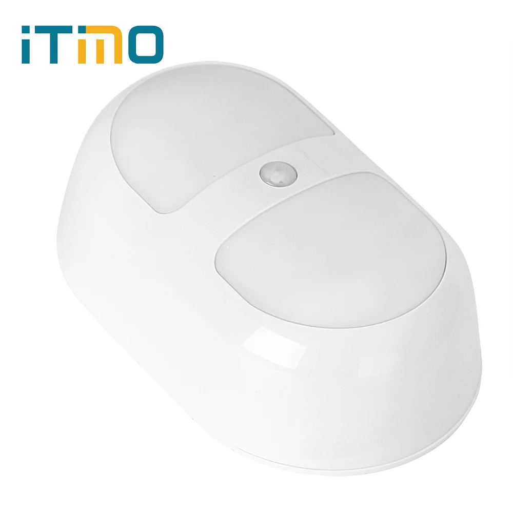 cheap ITimo Energy Saving Motion and Light Sensor Closet Wall Bookcase Showcase Bedside Lamp Wireless Battery Lamp LED Night Light