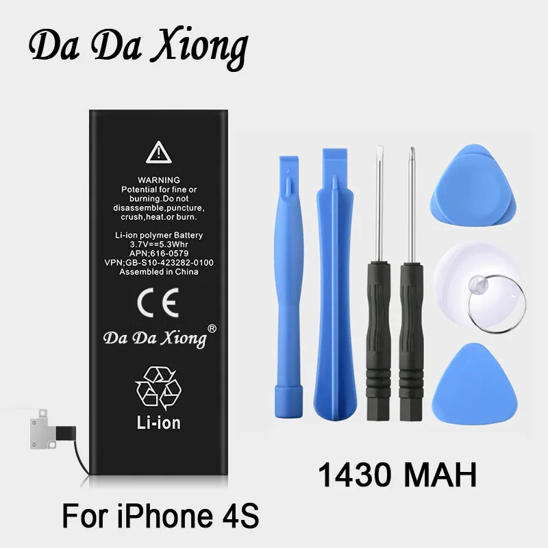 

100% original Brand Da Da Xiong 1430mAh Genuine Li-ion Mobile Phone Accessory Replacement Battery Pack for iPhone 4s