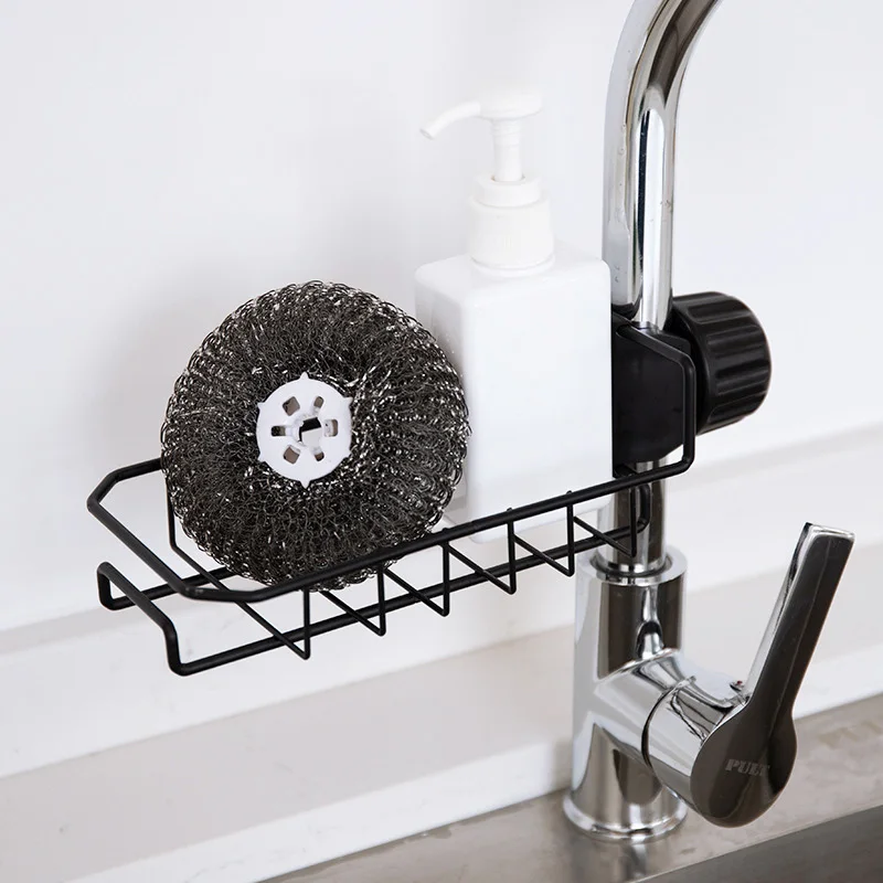Kitchen items storage block tools Sponge scouring pad cup fruit drainer holder rack kitchenware accessories organizer