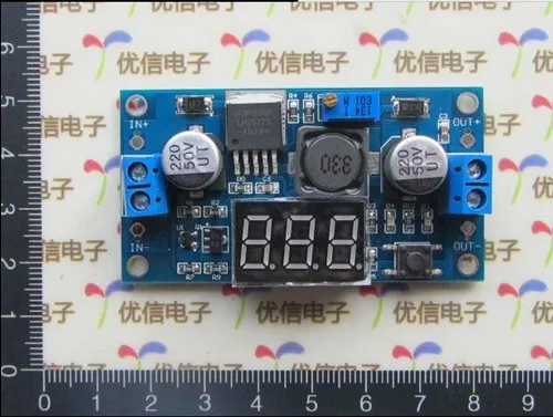 Бесплатная доставка! Электронный DC-DC Повышение модуль/цифровой вольтметр показывает/LM2577 цифровой/boost схема