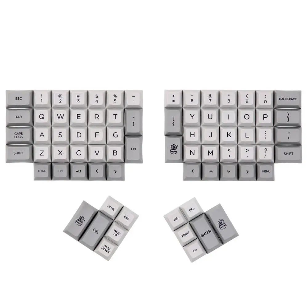 DSA ERGO Dye-Sub keycap серый и молочный цвет 95 клавиш в пределах личности дополнительные для Ergodox механическая клавиатура - Цвет: DSA ERGO GM