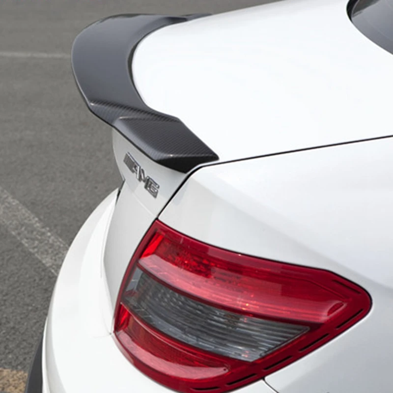Carbon Fiber Rear Trunk Spoiler Wing For Benz W204 Spoiler C Class C200 C250 C300 C350 C63 4