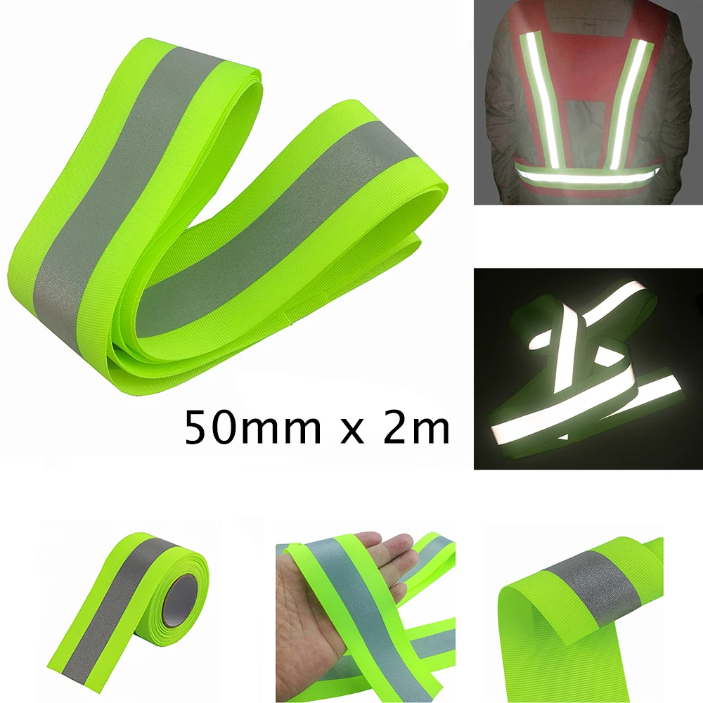 Silver Reflective bing Ribbon Tape Reflective Fabric Tape 50mmx20mm