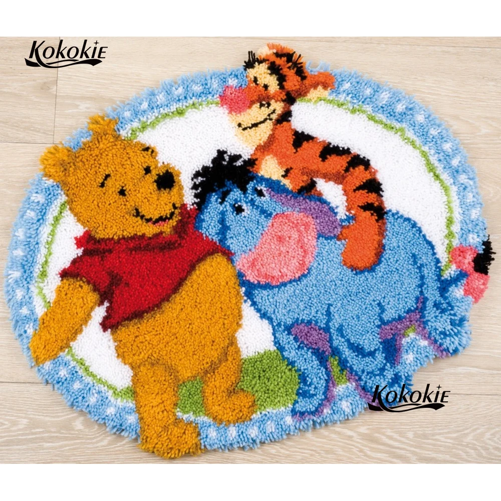 cartoon tapestry kits latch hook kit diy rug canvas printing handwerken knooppakket carpet embroidery handmade accessories set