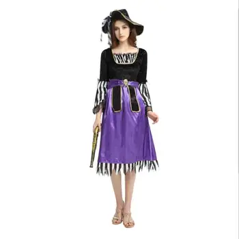 

Fantasia Adult Women Pirate Cosplay Costumes Carnival Halloween Costume Purple Female Fancy Dress Captain Outfit For Women