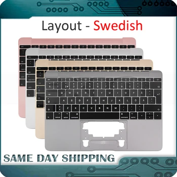 

Gold/Gray Grey/Silver/Rose Gold Color for Macbook 12'' A1534 Swedish Sweden Keyboard w/ Topcase 2015 2016 2017 Years