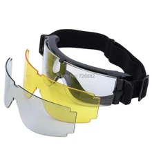 Тактический Airsoft X800 GX1000 очки, велосипедные очки 3 объектива военных игр ветро-защитные зеркальные линзы UV-400 защитные очки для стрелка