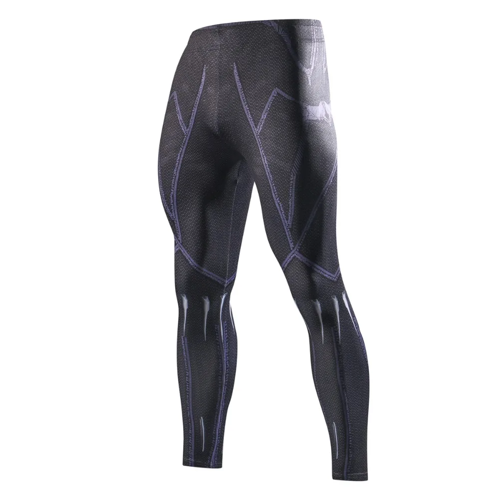 Черная пантера 3D напечатанные Леггинсы мужские с рисунком компрессионные колготки брюки новые обтягивающие спортивные штаны мужские брюки для фитнеса