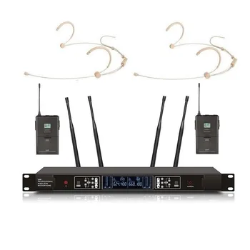 

Bolymic Professional Wireless Microphone karaoke Dual stage performance wireless microfono headset lavalier mics True diversity
