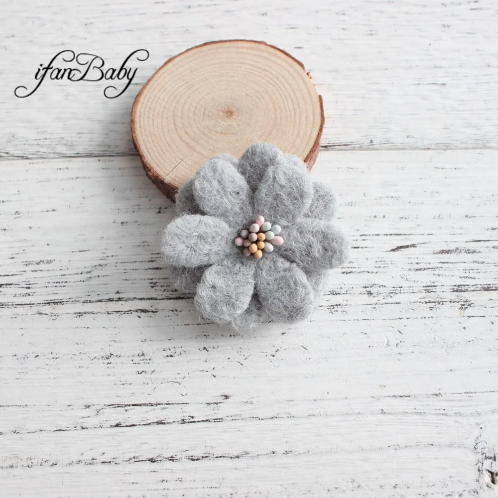 Kids wool felt flower (7)