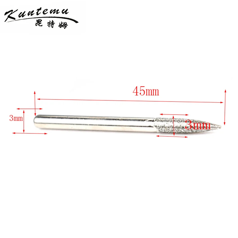 Бесплатная доставка 30 шт. Овальный конический Diamond Head установлены точки шлифовальной головки для нефрита металл дерево полировки