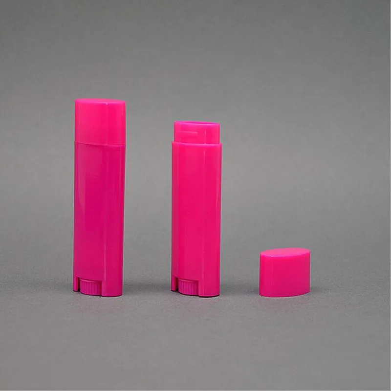 

100pcs/lot Oval Lip Balm Tube 4.5g Transparent White Purple Blue Orange 0.15oz Deodorant Container Lotion Bar