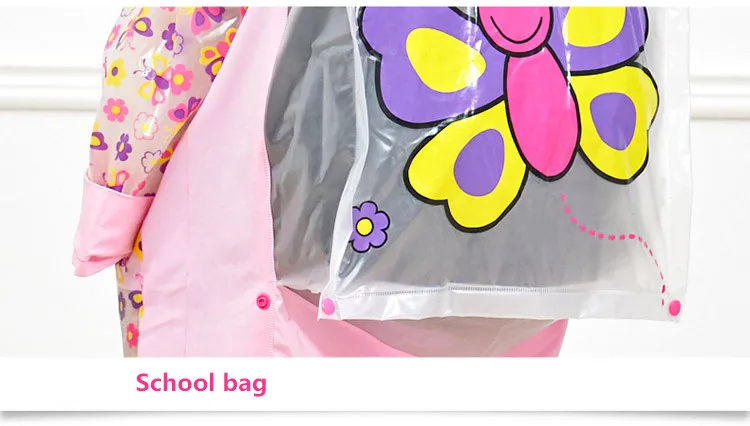 9.Toddler Kids Raincoat EVA Rain Coat Hooded Boys Girls Rain Poncho Impermeable Raincoat For Children With Schoolbag