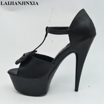 

LAIJIANJINXIA New Summer Women's Sexy Platform High heel Shoes 15cm pole dancing Sandals 6 inch Exotic Women shoes Wholesale