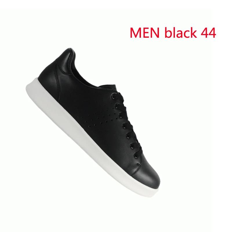 Xiaomi Mija/свободные удобные кожаные туфли для отдыха с галстуком Нескользящая модная дышащая Спортивная обувь для мужчин и женщин - Цвет: men black 44