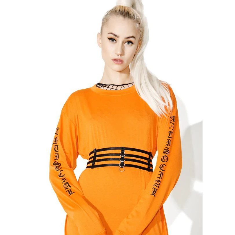 New Arrival Women Black Elastic Strappy Waist Belts Sexy Body Harness