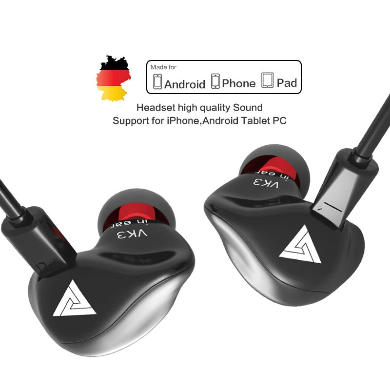 

Fashion VK3 Explosion Earphones In-Ear Sports HIFI Earphones 3.5 Universal Headset Suitable for Mobile Phones MP3 Computer