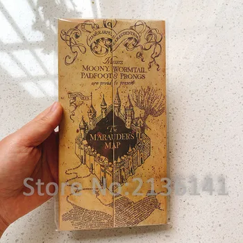 

The Marauder's Map Wizard School Ticket Students Harried Collection Gifts Fans Party