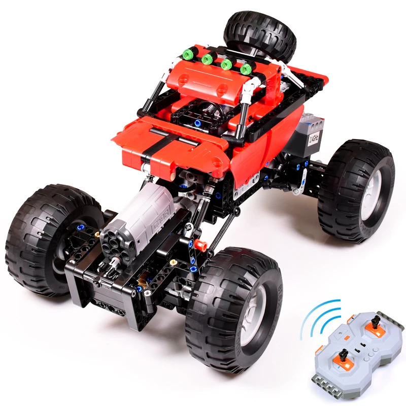 

489PCS Technic Enlightenment Series Climbing Car Model Building Blocks Set Remote Controlled Sports Car Compatible Legoed City