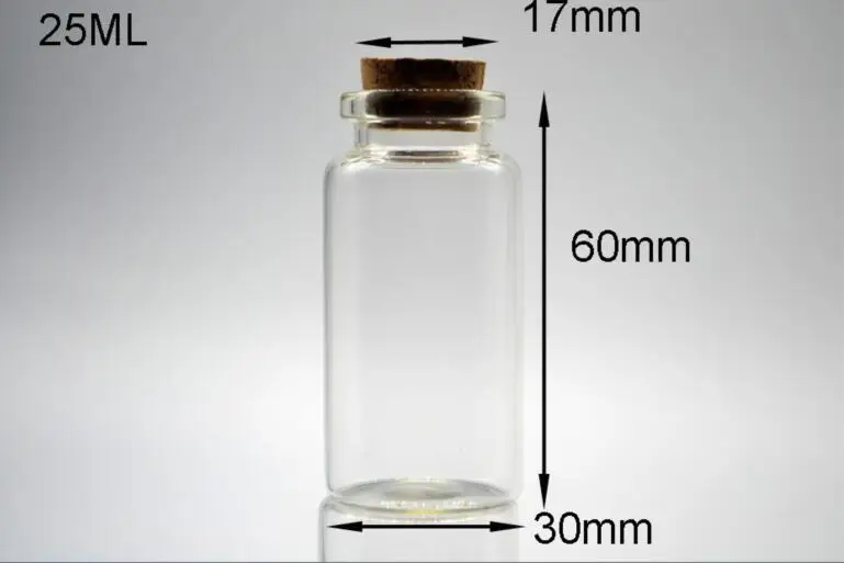 

100pcs 30*60mm high quality mini Wishing Cork Stopper Glass storage Bottle Vial Jars Containers test tube diy garden decoration