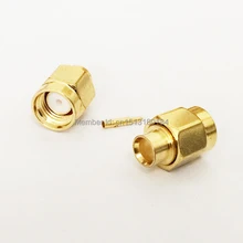 1 шт. SMA Штекер РЧ коаксиальный модем переходной разъем кабель припоя RG402, 14" прямой анодированные золотом