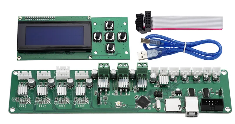 Melzi 2,0 Материнская плата PCB ATMEGA 1284P P802M материнская плата X3A XY-100 контроллер+ Melzi 2,0 2004LCD для Tronxy 3D принтер DIY запчасти