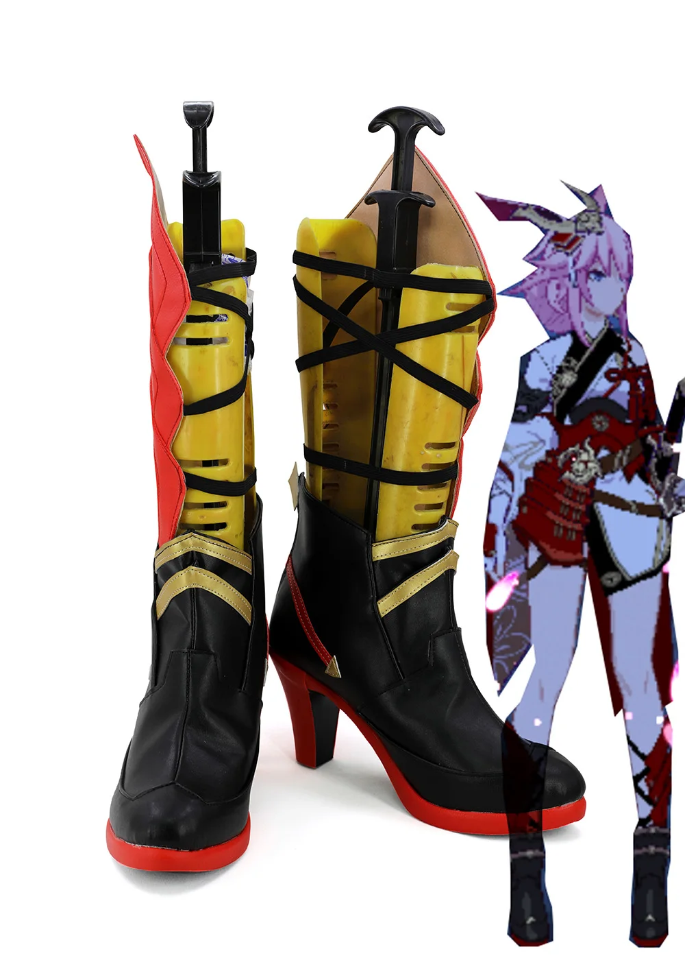 

Honkai Impact 3 Yae Sakura Cosplay Long Boots Shoes Custom Made Any Size